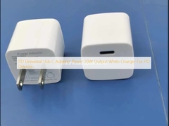 PD Universal Usb C Adaptador Potência 20W Saída Carregador Branco Para Dispositivos PD
